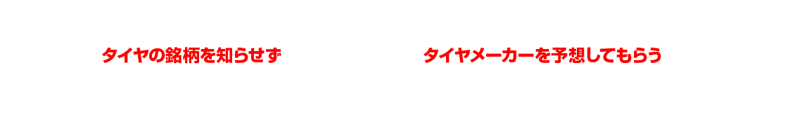 私たちはロサンゼルスであるテストを実施しました。<br>
ドライバーにタイヤの銘柄を知らせずに走行してもらい、タイヤメーカーを予想してもらうというテストです。はたしてドライバーはなんと答えるのか！？その結果は動画で！！